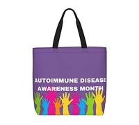 Bolso Tote Concientización Sobre Las Enfermedades Autoinmunes Bolsa De Playa De Gran Capacidad Multiusos Bolsas Para Libros, Para Trabajo, Enfermería, Estudiantes, Playa