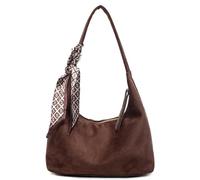 Bolso tote de ante sintético fora mujer, bolso de moda con aleta, bolsos de hombro con cremallera y gran capacidad fora trabajo, escuela, viajes, compras y uso diario