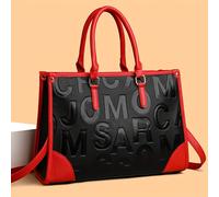 Bolso Tote de Lujo Versátil para Mujer, Bolso de con en Relieve, Gran Capacidad, Decoración de PU, Bolso de , Bolso Cruzado, Bolso para el Trabajo, Bolso para el Desplazamiento Diario