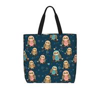 Bolso Tote Dulces Sueños De Búho Bolsa De Tela Para Mujeres Con Bolsillo Interior Multiusos Bolsas Para Libros, Para Viajes, Playa, Diario, Mujeres