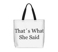 Bolso Tote Eso Es Lo Que Ella Dijo Bolsa De Tela Para Mujeres Reutilizables Con Asa Bolsas Para Libros, Para Diario, Trabajo, Gimnasio, Escuela