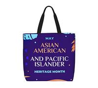 Bolso Tote Mes De La Herencia Asiático-Americana E Isleña Del Pacífico Bolsa De Tela Para Mujeres Con Asa De Gran Capacidad Bolsas De Compras, Para Estudiantes, Diario, Gimnasio, Enfermería