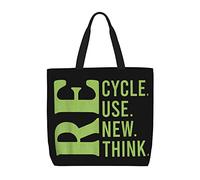 Bolso Tote Reciclar Reutilizar Renovar Repensar Bolso Tote Lona De Gran Capacidad Reutilizables Bolsos De Lona De Para Muje, Para Viajes, Niñas, De Oficina, Estudiantes