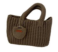 Bolso tote tejido a mano, de gran capacidad, elegante y ecológico. Es un bolso tote casual y bonito, perfecto para el día a día en otoño e invierno. (Verde oliva)