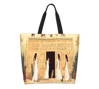 Bolso Tote Templo Del Antiguo Egipto, Cuatro Mujeres, Estatuas Mujer Bolsos De Hombro Casual Bolso De Mano Grande Bolsos Shopper Para Verano Universidad Uso Diario