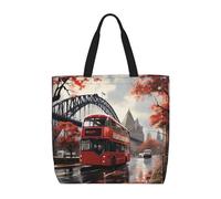 Bolso Tote Vagón De Dos Pisos Reutilizables Bolso Mujer Ligera Totebag Para Playa Compras Mamá