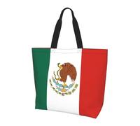 Bolso Totebag Bandera De México Bolso Tote Lona De Gran Capacidad Con Asa Bolsas Para Libros, Para Enfermería, Gimnasio, De Oficina, Playa