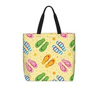 Bolso Totebag Chanclas Bolsa De Tela Para Mujeres Multiusos Con Asa Bolsas Para Libros, Para Viajes, Playa, Diario, Gimnasio