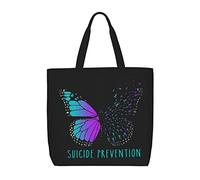 Bolso Totebag Concientización Sobre La Prevención Del Suicidio Bolso Tote Lona Reutilizables De Gran Capacidad Bolsos De Hombro, Para Diario, Trabajo, Enfermería, Gimnasio