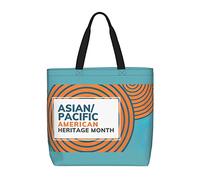 Bolso Totebag Mes De La Herencia Asiático-Americana E Isleña Del Pacífico Bolsa De Tela Para Mujeres Con Asa De Gran Capacidad Bolsas De Tela, Para Viajes, Enfermería, Mujeres, Niñas