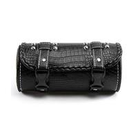 Bolso Trasero Laterales Bolsa Herramientas Universal Motocicleta para Horquilla Delantera Manillar Alforja Rollo Barril Almacenamiento Barril Trasero Carreras(Negro)