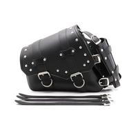Bolso Trasero Laterales Izquierda/Derecha Universal para PU Cuero Motocicleta Alforja Herramienta Lateral Bolsas Equipaje Bolsas Sillín(Left Side)