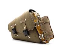 Bolso Trasero Laterales Lado Izquierdo/Derecho Universal para Suzuki PU Cuero Motocicleta Alforja Marrón Herramienta Equipaje Sillín Bolsa(Left Side)