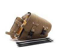 Bolso Trasero Laterales Lado Izquierdo/Derecho Universal para Suzuki PU Cuero Motocicleta Alforja Marrón Herramienta Equipaje Sillín Bolsa(Lado Derecho)
