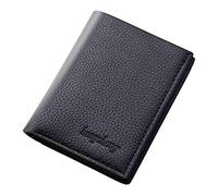 Bolso Wallet Short Men's Vertical Card Thin Bank Wallet Card Pequeña Cartera de (Black One Size)
