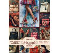 Bolso y zapatos - Bocetos de moda - Papel con ilustraciones para recortar: Papel Decoupage para Journaling, Scrapbooking, Proyectos artísticos y Proyectos Crafting