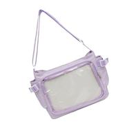 Bolsos cruzados Campus bolso transparente de Color sólido bolso para entusiastas del Anime y estudiantes de bolso de PVC