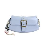 Bolsos cruzados clásicos para mujer, de piel sintética, con cierre de hebilla, para citas, viajes, uso diario, Blue, 27*10*7cm
