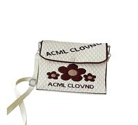 Bolsos Cruzados De Hombro para Niña Y Mujer Bolso Punto Ganchillo A Bonito Flores Ocio Versátil Diseño Floral Encantador