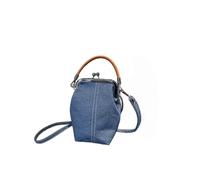 Bolsos cruzados de mezclilla para mujer, con cierre de beso, mini cartera azul para tarjetas de crédito, dinero en efectivo, monedero, organizador de bolsos, accesorios, azul oscuro, Medium