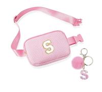 Bolsos cruzados para adolescentes, riñonera con bonita cadena de letras para mujeres, amigas, hermanas, regalos pop para cumpleaños y festivales, bolso personalizado para adolescentes y niñas, Pink