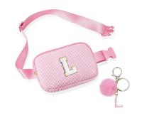 Bolsos cruzados para adolescentes, riñonera con bonita cadena de letras para mujeres, amigas, hermanas, regalos pop para cumpleaños y festivales, bolso personalizado para adolescentes y niñas, Pink, L