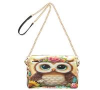 Bolsos cruzados para mujer, de piel sintética, cruzados, bandolera, correa ancha ajustable, bonito búho con mariposa