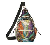 Bolsos cruzados para mujer, diseño de cascada, valle del arco iris