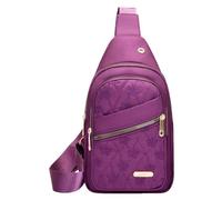Bolsos cruzados para mujeres y hombres, bolsa de senderismo con agujero para auriculares, correa de hombro, bolsa de cuerpo para viajes, bolsas de hombro para hombre, Purple, A