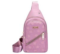 Bolsos cruzados para mujeres y hombres, bolsa de senderismo con agujero para auriculares, correa de hombro, bolsa de cuerpo para viajes, bolsas de hombro pequeñas para mujer, Pink, A