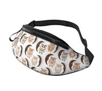 Bolsos Cruzados para Mujeres y Hombres - Riñonera con diseño de Luna Creciente y búho para Mujer y Hombre