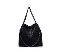 Bolsos de Bandolera para Mujer Bolso Bandolera de Cadena, Bolso de Bandolera, Bolso Bandolera Grande Mensajero sólido Casual Hobo (Negro)