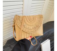 Bolsos de cintura y muñeca tejidos de paja rafia, , bolsos bandolera hechos a para mujer