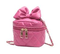 Bolsos de cubo para mujer, bolsos - 2023 Buckets Fashion Bow Small Basket Beach Purse Zipper Small Square Hand Bag, Rosa, Refer to description
