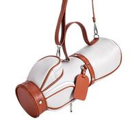 Bolsos de Cuero - 34x12x15cm Pelota de Golf, Estuche de Cuero PU, Ligera Individual | Bolso Duradero para Mujer Accesorios Entrenamiento de Golf al Aire Libre, Brown