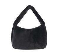 Bolsos de felpa suaves for mujer, bolsos hombro cálidos for invierno, monedero for almacenamiento dinero for teléfono, mano for boda, cartera a la moda para el invierno(BK)