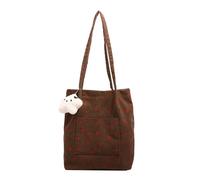 Bolsos de hombro casuales con estampado de fresas para mujer, hermosas bolsas de mano para damas, bolso de la compra, Brown, Talla única, Bolsa de lona y playa