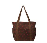 Bolsos de hombro casuales con estampado de fresas para mujer, hermosas bolsas de mano para mujer, bolso de compras Hobo, Brown, Talla única, Bolsa de lona y playa