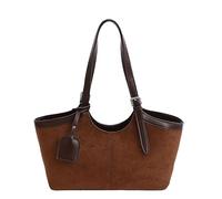 Bolsos de hombro casuales para mujer, de ante sintético, de lujo, de gran capacidad, para el trabajo, negocios, escuela, universidad, viajes, café, 14.96x5.12x5.51inch