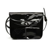 Bolsos de hombro de piel sintética para mujer, bolsos tipo hoboes con correas ajustables, bolso cruzado pequeño con lazo, bolsos con lazo para mujer, Black, One Size