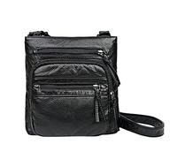 Bolsos de hombro para mujer, bolso de hombro lavable, bolso de compras casual, bolsos de hombro cuadrados 39 cm, Negro , Talla única para todos