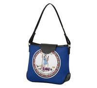 Bolsos de hombro para mujer, bolsos y bolsos de mano con correa extraíble para enfermera, viajes, trabajo, Virginia State Flag, Talla única