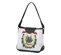Bolsos de hombro para mujer, bolsos y bolsos de mano con correa extraíble para enfermera, viajes, trabajo, West Virginia Bandera del estado, Talla única