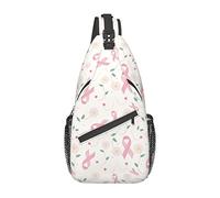 Bolsos de la honda, mochila del hombro de las mujeres de los hombres de la flor del cáncer de mama, mochila del bolso del pecho para el viaje que va de excursión