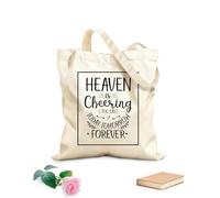 Bolsos de lona de algodón para mujer El cielo te aclama hoy, mañana y siempre. Proverbios cristianos, versículos bíblicos. Tela de 12 oz de grosor Material agradable para la piel 25x30cm Pequeño