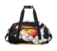 Bolsos de lona para niñas y niños, bolos deportivos durante la noche, fin de semana, bolsa de viaje de 24 L, bolsa de deporte para gimnasio, práctica, color, 24 L, Organizador de bolsas