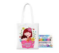 Bolsos De Lona Para Pintar | Bolsos Caramelos Para Colorear,Manualidades Educativas De Arte Para El Día De La Madre Con Rotuladores De Pintura Para Niños De 3 Años En Adelante Escuela