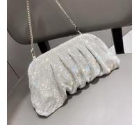 Bolsos de mano de noche hechos a mano con diamantes de imitación brillantes, monederos y bolsos con pliegues nuevos, bolsos de diseñador de lujo para fiesta de boda de alta calidad Pink