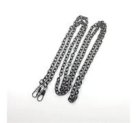 Bolsos de Metal 40/60/120cm, hebillas cadena for bolso, correa hombro for mujer, accesorios for cruzada, 2 unidades(Black,60cm)