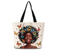 Bolsos De Mujer Afroamericano Ajustable Bolso De Mano Casual Bolsa De Compras Para Estudiantes Amigas Enfermería